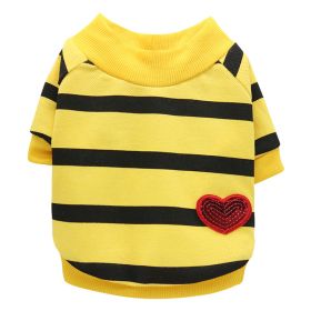 Jarre Aero Bull Pug Puppy Clothes Teddy Milk Cat Pet Spring And Summer Thin Small Dog Puppy (Option: Yellow-XS)